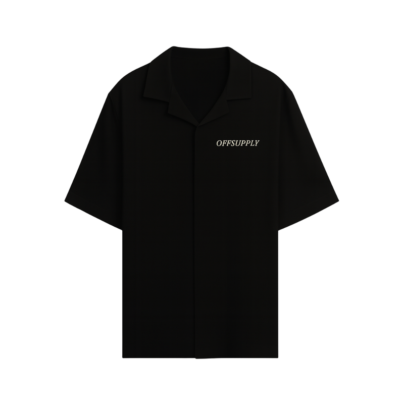 BASIC BLACK BOWLING SHIRT