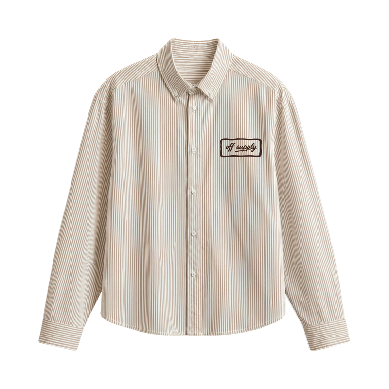OFF SUPPLY PALMS STRIPED SHIRT