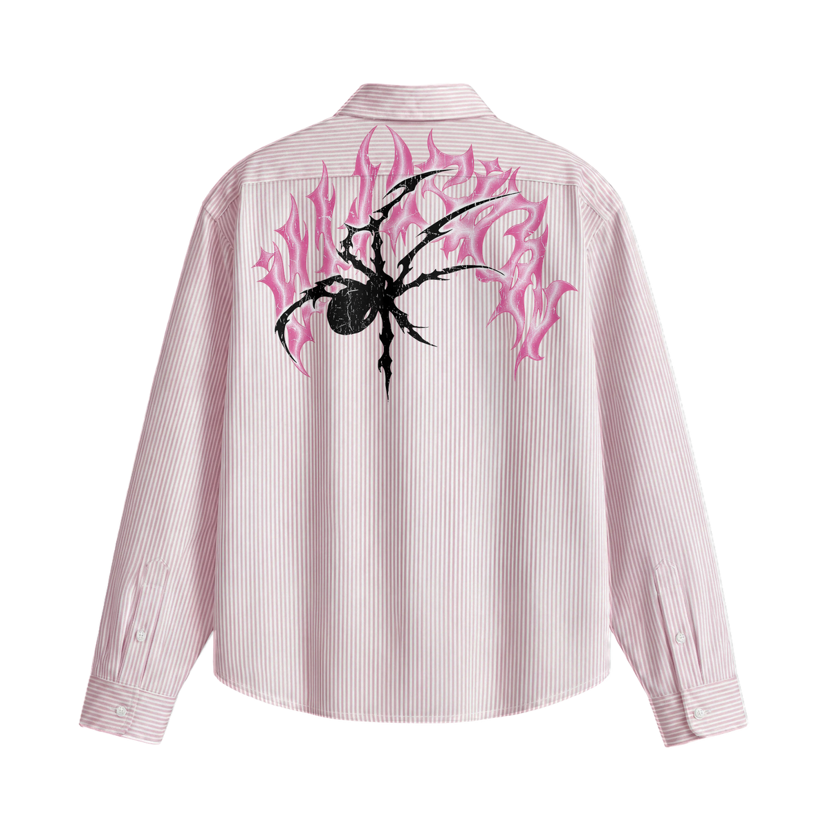 Off Supply Line Up Pink Striped Shirt