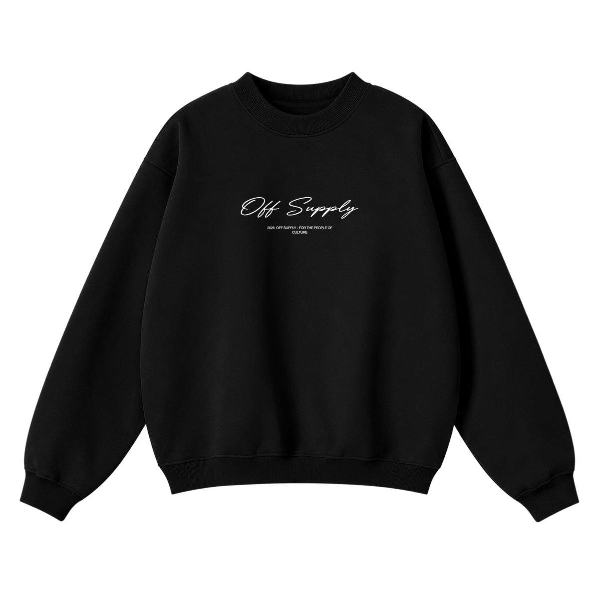 Off Supply Classic Black Sweatshirt