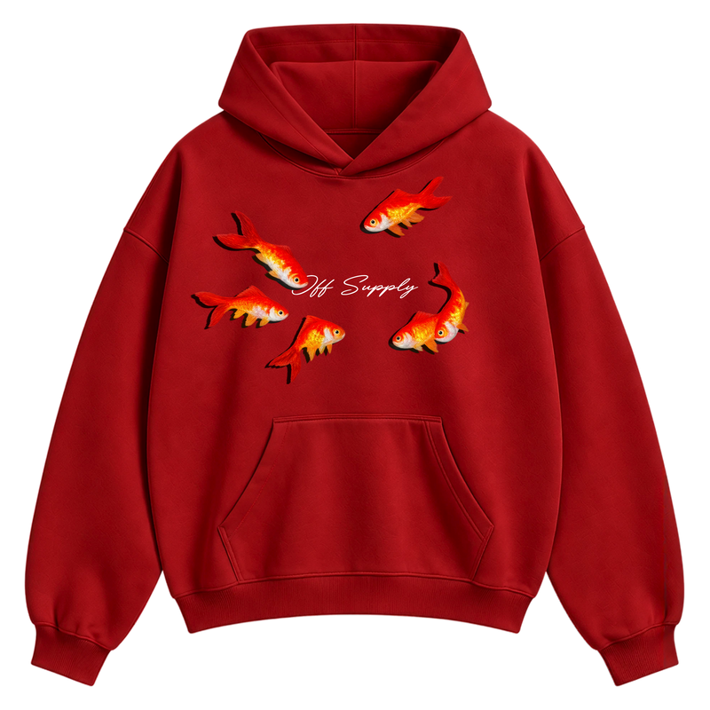 Off Supply Crimson Waters Red Hoodie