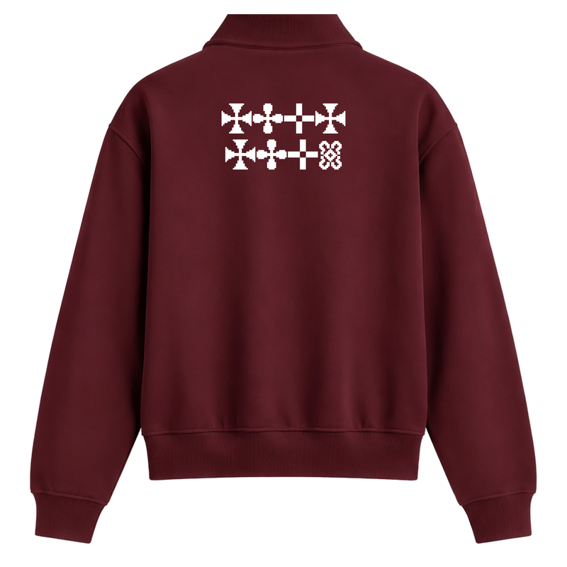 Off Supply Dead Dear wine Quarter Zip Sweatshirt