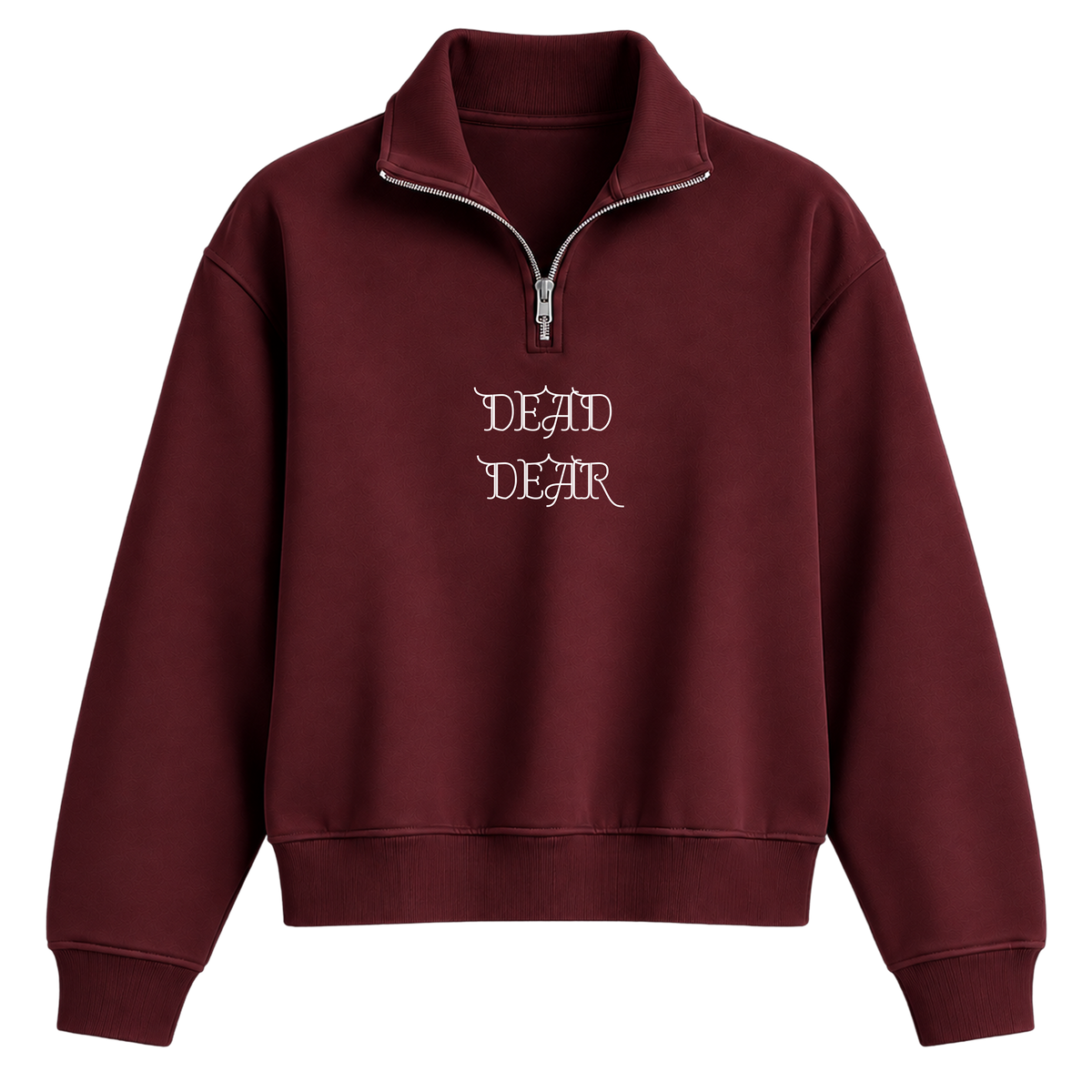 Off Supply Dead Dear wine Quarter Zip Sweatshirt