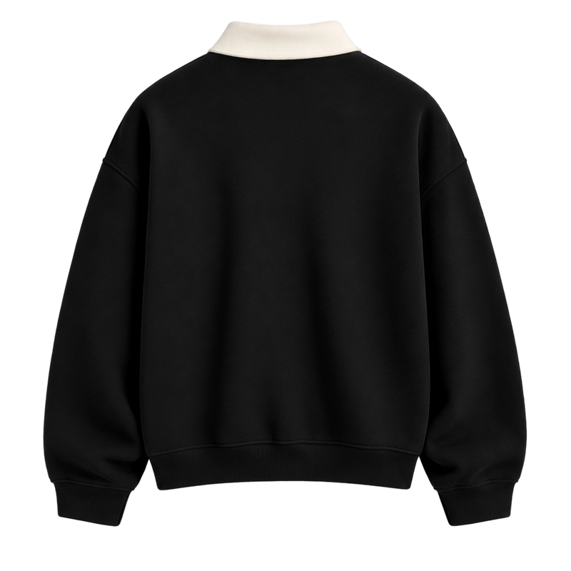 Off Supply Legacy Black Polo Sweatshirt