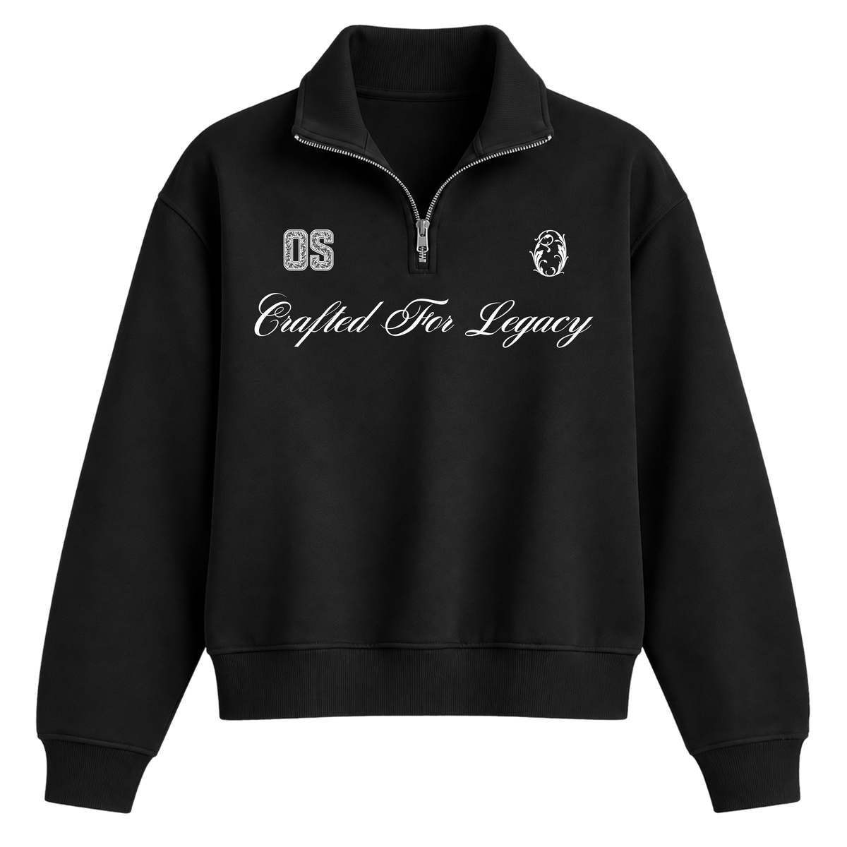 Off Supply Legacy Black Quarter Zip Sweatshirt