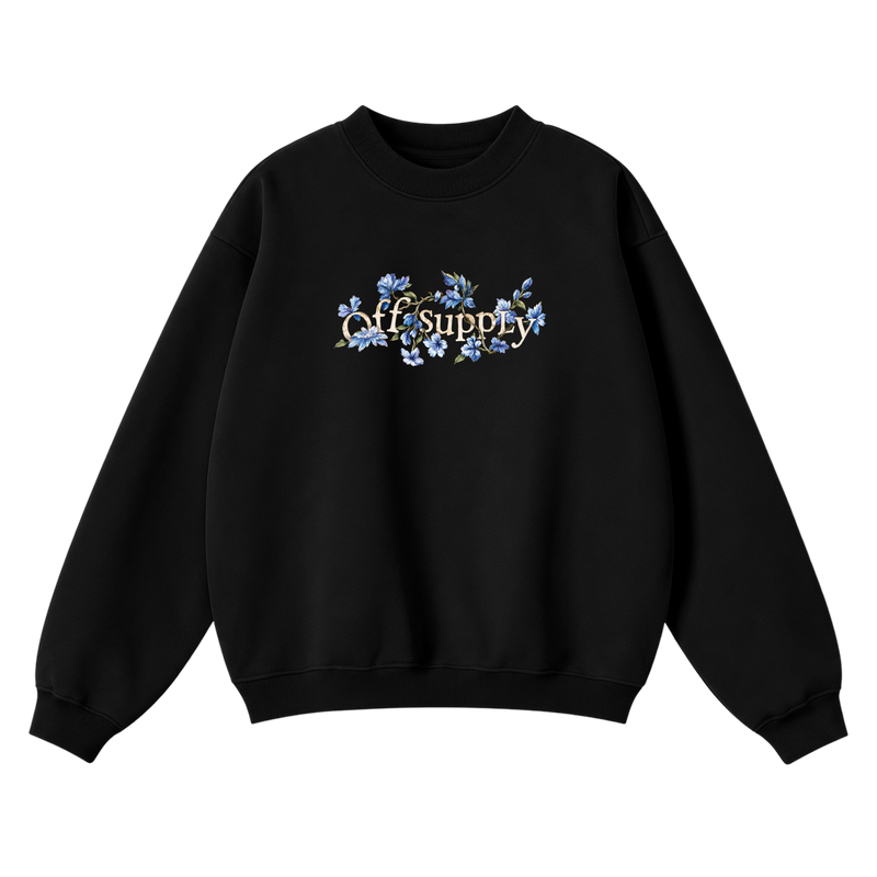 Off Supply Little Paradise Black Sweatshirt