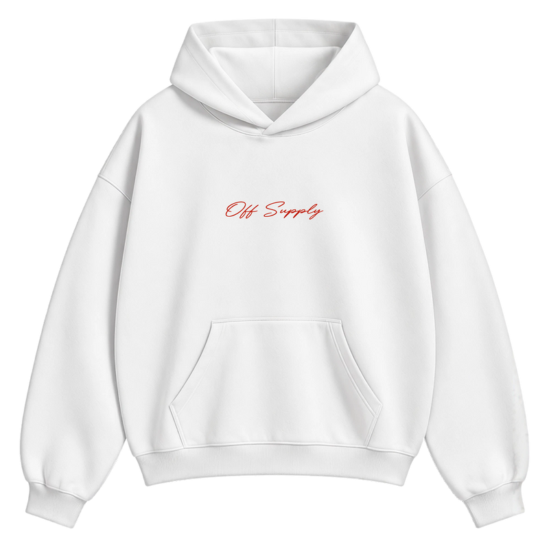 Off Supply Ornate Chaos White Hoodie