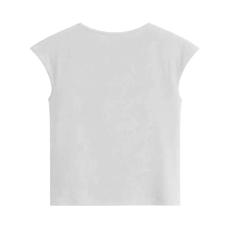 Off Supply Sensitive White Crop Top