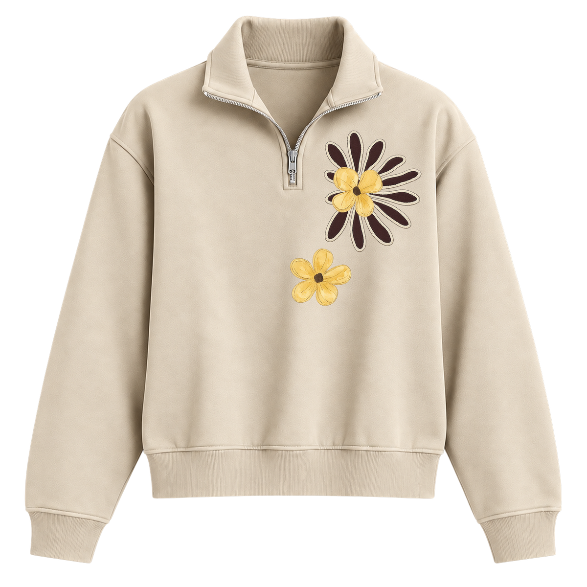 Off Supply Sunny Side Cream Quarter-Zip