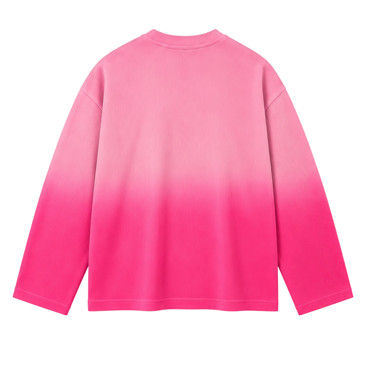 Off Supply The Inside Pink-ombré Long Sleeve waffle Tee