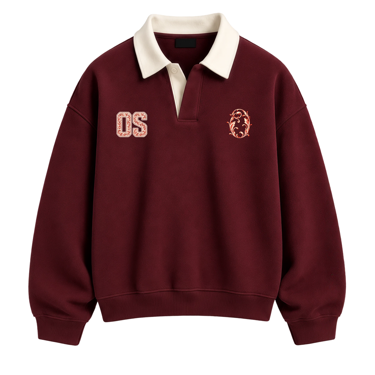 Off Supply Tribe Wine Polo Sweatshirt