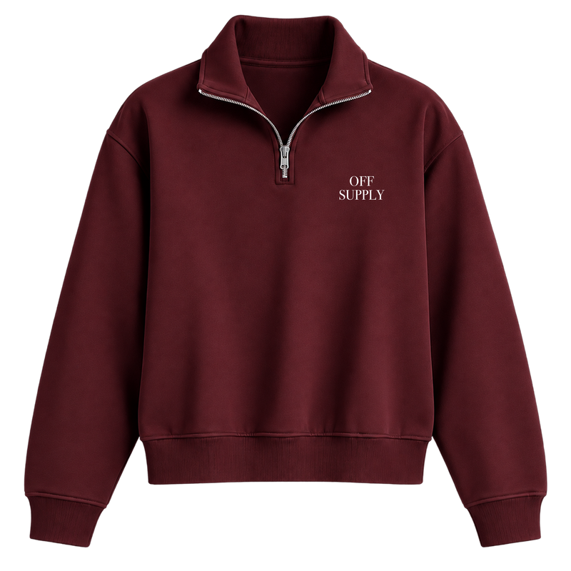 Off Supply Wild Roots Quarter Zip Sweatshirt