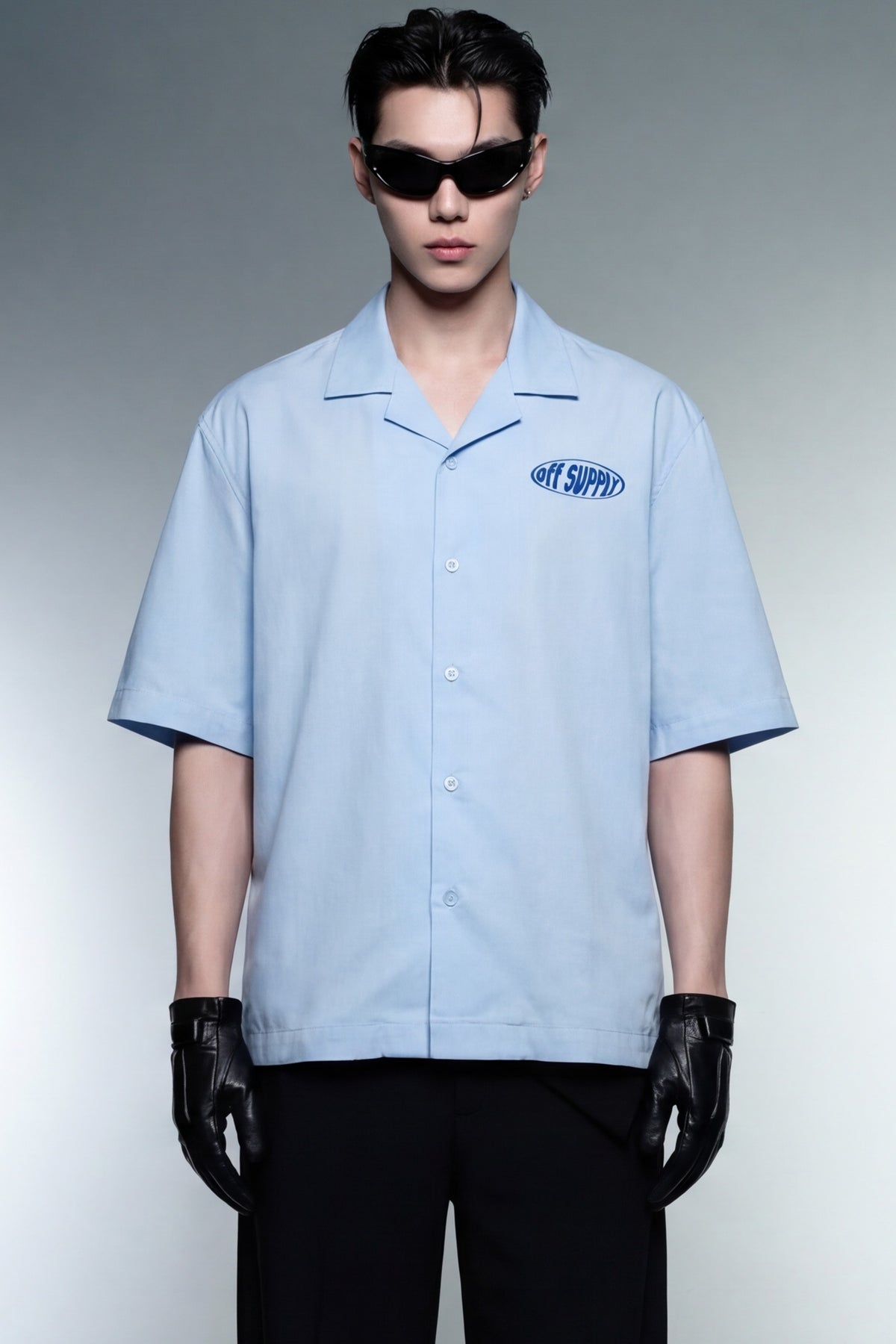 blank-off-supply-ice-blue-bowling-shirt model front